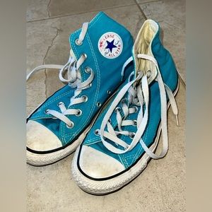 Converse Teal High Tops Women’s Size 6 or Men’s Size 4